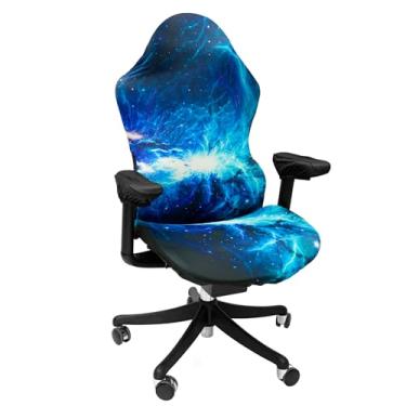 Imagem de Capas para cadeiras de jogos, material 92% poliéster e 8% elastano, capa reclinável elástica para computador, adequada para a maioria das cadeiras de jogos, cadeiras giratórias de escritório