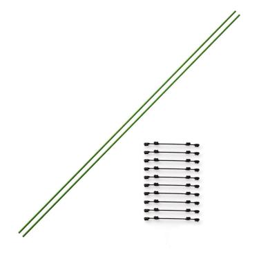 Imagem de Estacas e suportes para plantas - Estacas para plantas internas | Suporte dobrável de metal com clipes para estufa, quintal, orquídea, vegetal, exterior, gramado, folha, paisagem, decoração de jardim