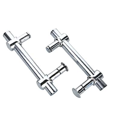 Imagem de STXYANGV Puxador de porta de chuveiro de 2 peças, puxador de porta de vidro cromado para box de chuveiro, peças de reposição para chuveiro e banheiro (tamanho: 145 mm)
