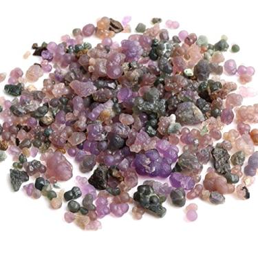 Imagem de URMIBDAI Cheio de textura de uva natural cascalhos de ágata lascas de ágata espécime de cristal mini pedras preciosas DIY decoração de aquário doméstico (cor: Ágata de uva, tamanho: 20g)