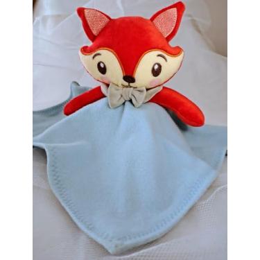 Imagem de Naninha de Plush com Manta de Microsoft, Ursinha Lili e Raposinha Felix, 40cm de comprimento. (azul)