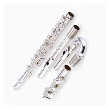 Imagem de Flauta Outfit Teclas banhadas a prata cobre branco especial 6 furos fechados fileira curvada para flauta tom C
