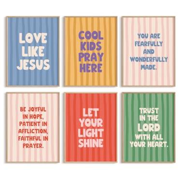 Imagem de Pôster de tela cristã com versículo da Bíblia, decoração de parede para quarto de crianças, impressões inspiradoras, citações inspiradoras, pintura de Jesus, escrituras, imagens de arte para sala de