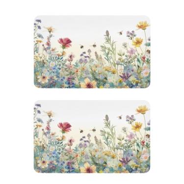 Imagem de Blueangle Conjunto de 2 ímãs de geladeira de ervas e flores silvestres - Ímãs de geladeira decorativos engraçados - Seguro para lava-louças e decoração magnética durável (415)