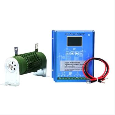 Imagem de 220v,HENGJINGTR Controlador de Carga Solar e Eólica MPPT 14000W, Carregador de Turbina Eólica 12V-220V com Gerador Eólico e Dump Truck para Camping ao Ar Livre
