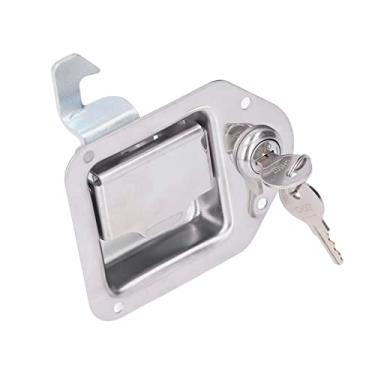 Imagem de Mingzhe Trava da Alça da Caixa de Ferramentas, Trava de Remo de Aço Inoxidável 304 para Trailer de Caminhão RV ATV UTV, Junta de Borracha à Prova D'água, Chave, 4,3 X 3,3 pol.,