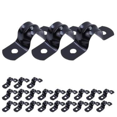 Imagem de Semetall Braçadeiras de conduíte de 0,47 polegadas de aço inoxidável 304 suportes de alça U de dois furos resistentes, pacote com 24