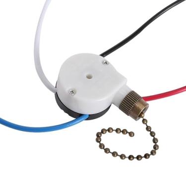 Imagem de Akahttbn Ceiling Fan Switch ZE-208s E89885 3 Speed 4 Wire Fan Light Switch Replacement Part Speed Control Pull Chain Switch