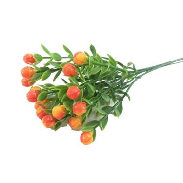 Imagem de Generic Simulação de Grãos de Milão Plantas Verdes Decorativas para Home Office Decoração Diária Flores de Plástico (Pôr do sol)