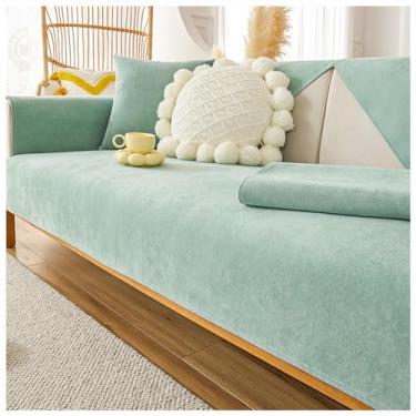 Imagem de SPXMQSS Capas de sofá para sofá secional, capas de almofada de sofá para sofá, capa macia de chenille, protetor de móveis em forma de L, capas de sofá antiderrapantes universais 1/2/3/4 lugares B 90 x