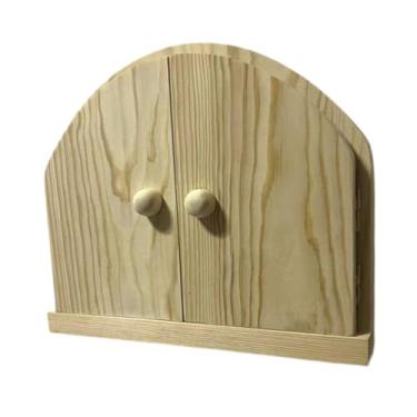 Imagem de predolo Tampa de tomada de madeira para porta, fácil de instalar, painel decorativo para casa, protetor de tomada de parede, arte decorativa para parede, Bege