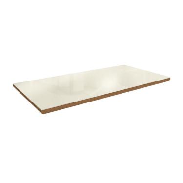 Imagem de Tampo Mesa Sala De Jantar Vidro Madeirado C- Vidro Ta63 Retangular 180x90cm Canela-off White - Kappesberg