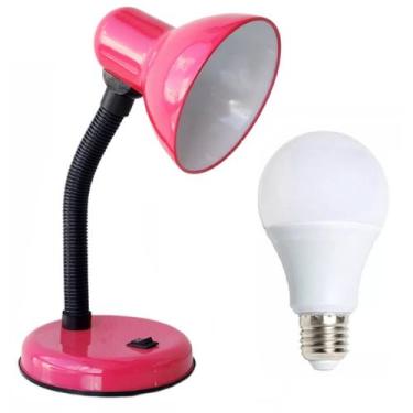 Imagem de Luminária Mesa Abajur 35cm Articulada Flexível + Lâmpada LED PT-06 - G