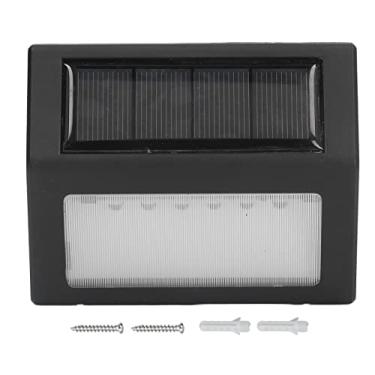 Imagem de Lâmpada de parede solar de 6 LEDs, luz quente de alto brilho, carga automática, tamanho pequeno, vida útil de 10.0000H, para corredor, escada, jardim, quintal