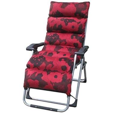 Imagem de YYBOES Espreguiçadeira, cadeiras reclináveis, cadeiras de acampamento, espreguiçadeiras de jardim, cadeira dobrável, espreguiçadeira, cama dobrável, cadeira reclinável ajustável com almofadas, suporte