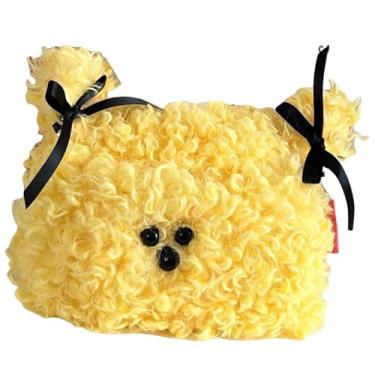 Imagem de Ｂｅｓｇａ Porta-lenços de Papel Higiênico em Formato de Cachorrinho, Ideal para Decoração de Casa, Fácil de Encher E Presentear. Perfeito para Escritório, Quart, Amarelo, Tamanho real