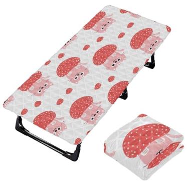 Imagem de Burbuja Lençol de berço de gatos para crianças, lençol de cochilo acolchoado portátil com elástico para meninas e meninos, lavável na máquina, 63,5 x 127 cm