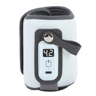 Imagem de Jiawu Aquecedor de Mamadeira Portátil, 5 Opções de Temperatura, Display LCD, Dispositivo de Aquecimento Rápido de Mamadeira para Pais (Azul)