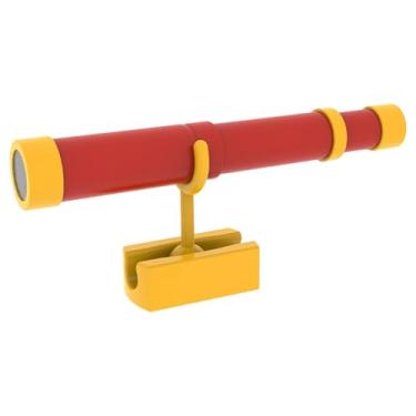 Imagem de Dynwave Telescópio de Pirata para Crianças, Brinquedo Educativo de Exploração Pirata, Acessório Retrátil para Playground Infantil, Vermelho E Amarelo
