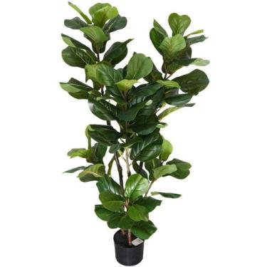 Imagem de Planta Ficus Lyrata 120cm Arvore 3 Galhos Folhagem Realista - La Caza 