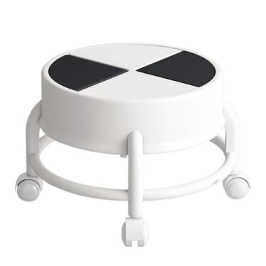 Imagem de Banqueta com rodízio baixo, Banqueta com rodízio de baixa altura | Assento para cadeira de rodas | Assento baixo para casa, salão de beleza, banco móvel resistente, cadeira giratória roda, banco b