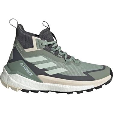 Imagem de adidas Tênis feminino para caminhada Terrex Free Hiker 2 Gore-tex, Verde prata/verde linho/cinza 1, 41