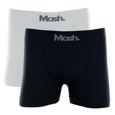 Imagem de Kit 2 Peças Cueca Mash Boxer Sem Costura Microfibra, Gg, Preto 02
