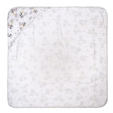 Imagem de Toalha de Banho Soft para Bebê 70 cm x 70 cm Bublim, Panda Cinza, Não 