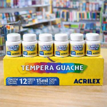 Imagem de Tinta Guache Acrilex 15ml  Caixa Fechada com 12 Unidades da Mesma Cor,
