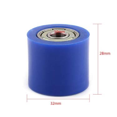Imagem de Luqeeg Rolamento Resistente Durável do Controle Deslizante do Rolo da Polia da Corrente para Bicicletas de Rua ATV, Polia Guia de Material Premium para a Maioria Bicicletas de Sujeira, (Azul 10mm)