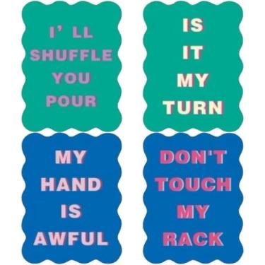 Imagem de XronSlute 4Pcs Mahjong Tile Shufflers,Blue and Green Shuffler Cards for Mahjong Lovers Games Accessories and Gifts