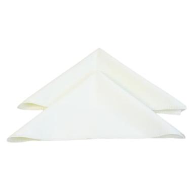 Imagem de Kit Guardanapo de Tecido Oxford 50 Peças Palha 35x35cm Quadrado Liso para Mesa de Jantar e Eventos Lavável e Durável