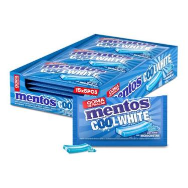 Imagem de Chiclete Mentos 3 Camadas Cool White S/ Açúcar Sabor Fresh Mint 8,5g 5