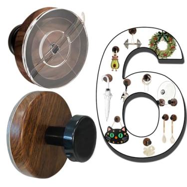 Imagem de Consss Pacote com 6 ganchos para porta da frente, guirlanda de flores ajustável, adequado para Natal, Dia de Ação de Graças, ganchos de decoração de Halloween, ganchos impermeáveis para banheiro