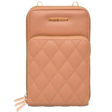 Imagem de Bolsa Carteira Feminina Com Alça Textura Matelassê Cor:Bege