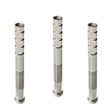 Imagem de yeseje 125/100/50/25/ Inserções de seta de latão e alumínio de grão adequadas para eixos de flecha ID.245 OD .303 (7,7 mm) conectando pontes de tiro com arco para prática de carburador de alvo (pacote