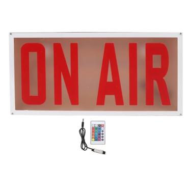 Imagem de Luocute On Air Neon Sign, Luz de Streaming LED Alimentada por USB Com Controle Remoto e 12 Cores, para Decoração de Parede de Estúdio de Streaming Ao