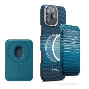 Imagem de pitaka Carteira MagSafe, porta-cartões fino, carteira para celular compatível com iPhone 17/16/15/14/13/12, tecido de fibra de aramida, Moonrise