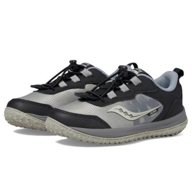 Imagem de Saucony Tênis infantil unissex Axon Kdz, Preto/cinza, 11.5 Big Kid