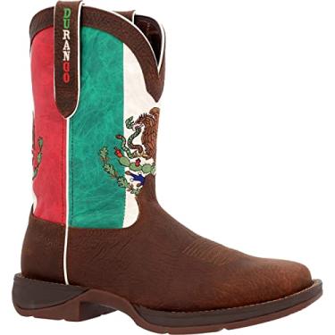 Imagem de Durango Bota masculina Rebel Mexico com cano de desempenho Western Boot Square Toe, Marrom escuro, 11