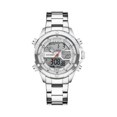 Imagem de Relógio Híbrido Masculino De 45mm Com Display Digital Quartz, Ponteiro