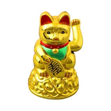 Imagem de Estátua De Gato Da Sorte Maneki Neko De 4.5-6.5 Polegadas, Decoração P