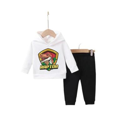 Imagem de Conjunto De Roupas Para Crianças RAPTOR Com Estampa, 2 Peças, Moletom 