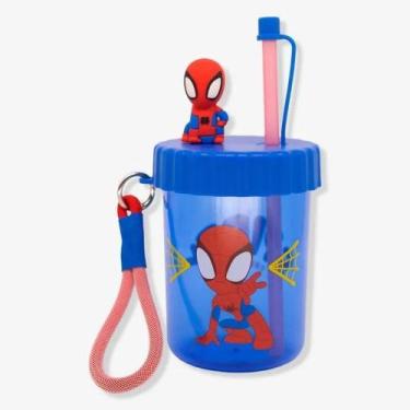 Imagem de Copo Canudo Flip 500ML Homem Aranha - Zonacriativa