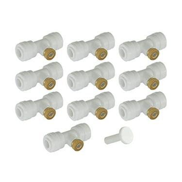Imagem de Kit de 10 Pontes Nebulização em Latão com Tees e Plug 1 4 Polegada Nebulizador para Jardim Pátio Resfriamento Irrigação