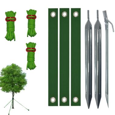 Imagem de Estacas de Suporte para Plantas,Ferramenta de Estacas de Ancoragem para Plantas,Kit de Correção de Inclinação de | Para Jardim Relvado Estufa Pátio Vedação Treliça e Paisagismo