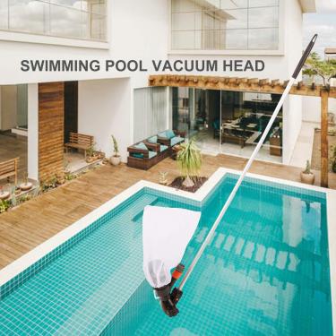 Imagem de Ainoli portátil aspirador de pó para piscina limpador subaquático com haste flexível saco com cordão para piscina folhas fontes de vácuo ferramentas de limpeza de superfície