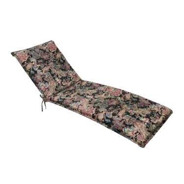 Imagem de Elehealthy Almofada de espreguiçadeira para ambientes externos 196 x 59 x 6 cm, almofadas de substituição à prova d'água para móveis de pátio ao ar livre, sala de piscina