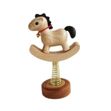 Imagem de Kuntesetty Estátua de Cavalo para Decoração de Painel, Escultura de Cavalo de Balanço, Estatueta de Madeira Feita à Mão, Ideal para Carro, Escritório, Presente O, Estilo a, Tamanho real