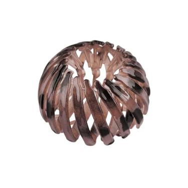 Imagem de Máquina de coque de cabelo brilhante estilo ninho com aderência flexível segura para um estilo de volume sem esforço em sombra profunda de café